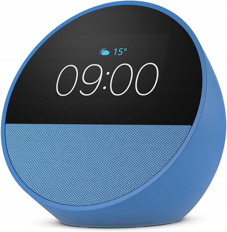 Inteligentní budík Amazon Echo Spot 2024 s hodinami, budík modrý