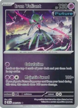 Iron Valiant (tef 080/218) Reverse Holo Temporal Forces