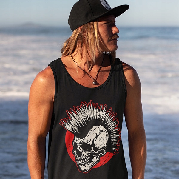 TANK TOP HORROR/ROCK PUNK ROCK SKULL Marka inna