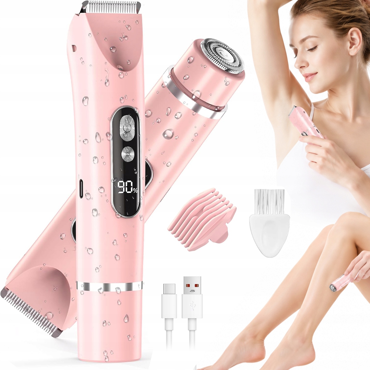Golarka Depilator Trymer Maszynka Do Miesc Intymnych Brwi Bikini 2w1