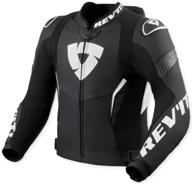 Rev'it Argon 3 Pro Black White Kožená Motocyklová Bunda 46