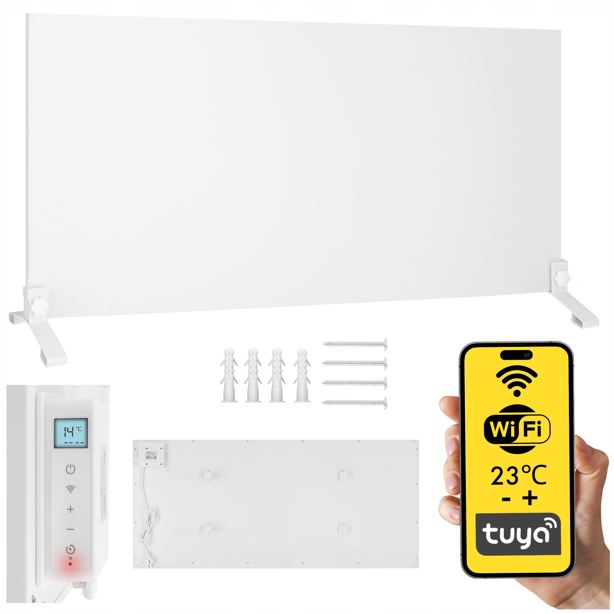 Infračervený Ohrievač Žiarič Elektrický Ir Panel 700 W WiFi Nožičky