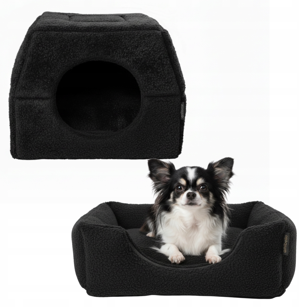 Pelíšek Domeček pro psa kočku 2v1 S 38x38 Potah Domů