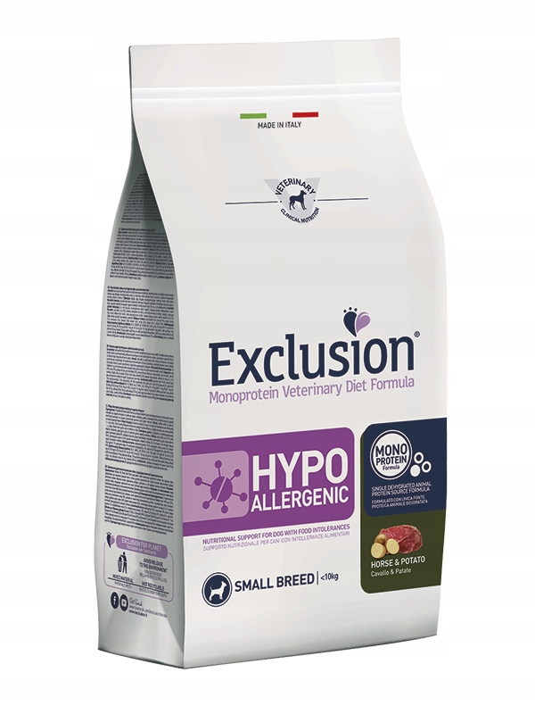 Exclusion dla psa Hypoallergenic małe rasy konina i ziemniaki 2kg
