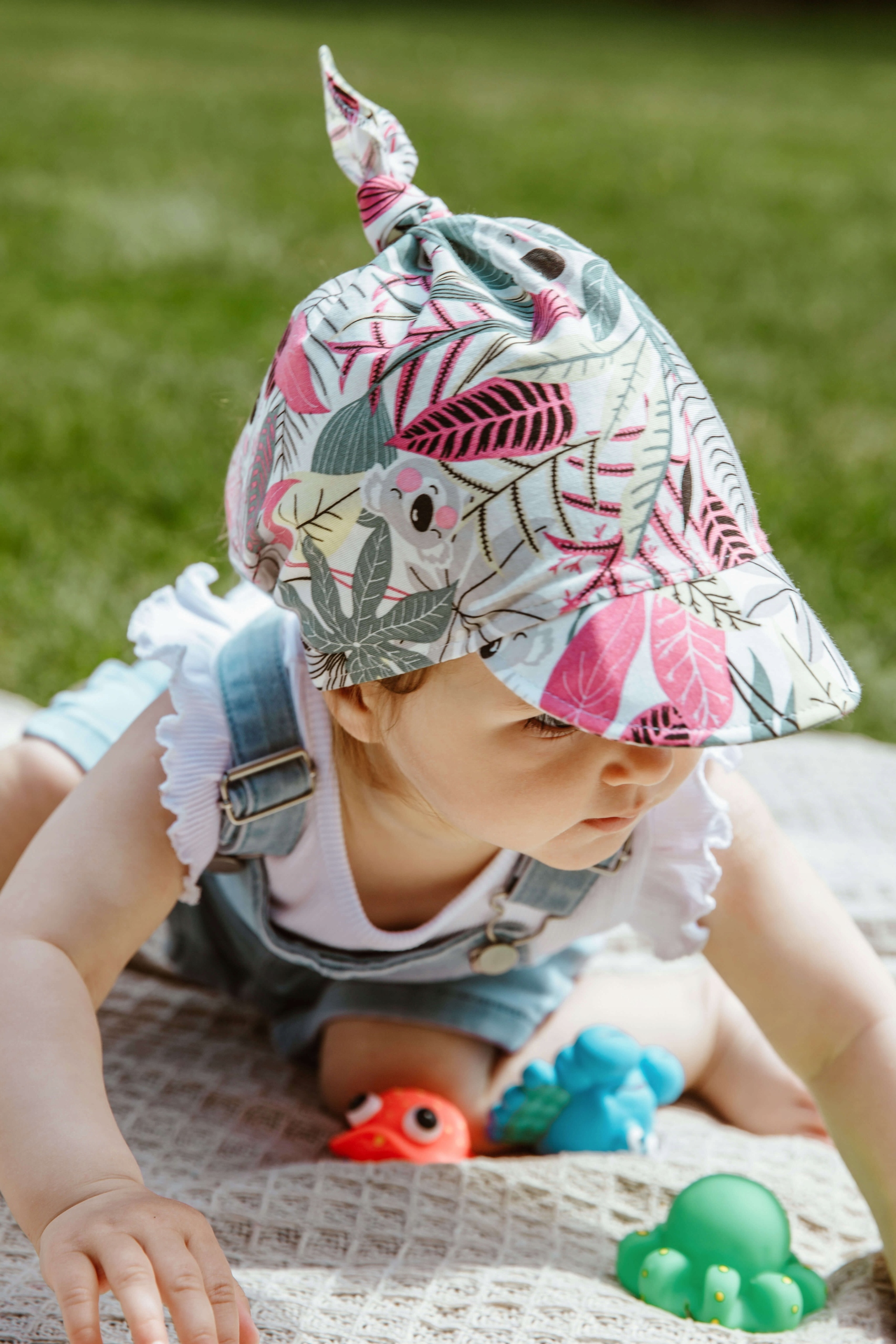 Chustka z daszkiem czapka na lato Koala Różowy EAN (GTIN) 5904151213836