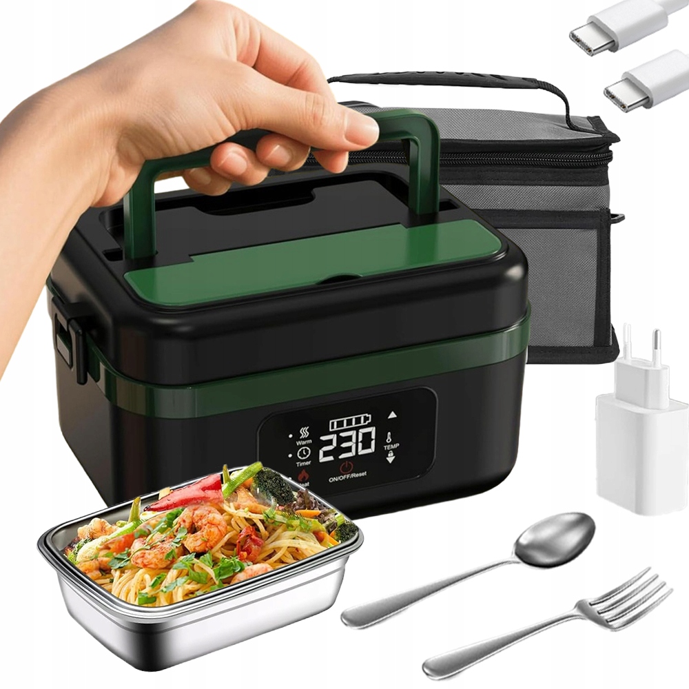Vyhřívaný Obědový Box 1L 16000MAH 60W Bezdrátový Pro Kancelář A Stavbu Usb