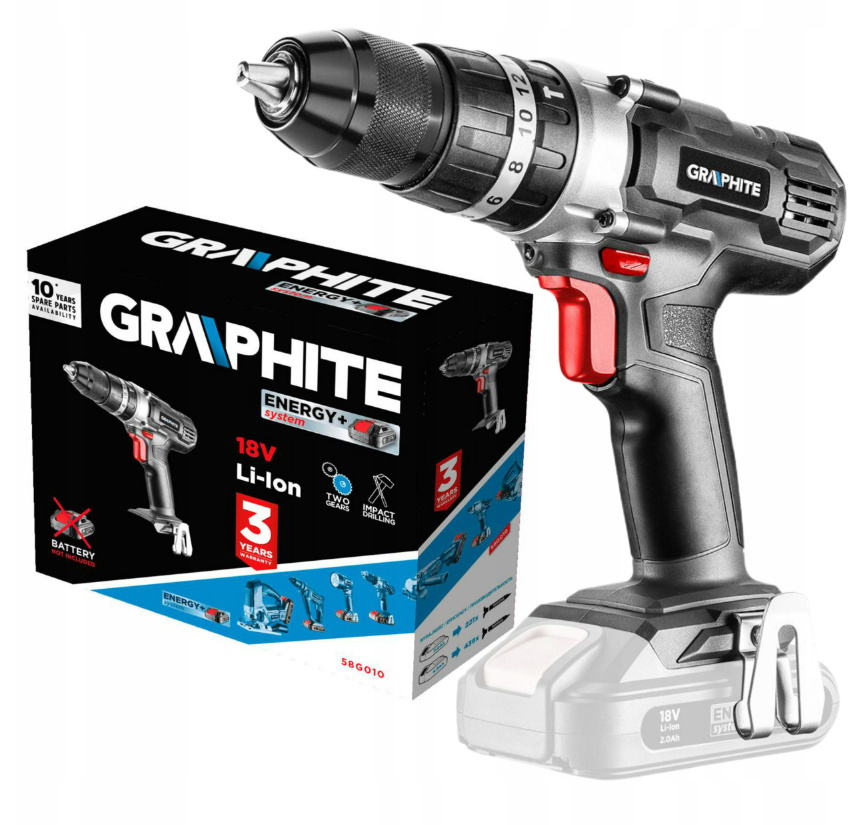 WIERTARKO WKRĘTARKA AKUMULATOROWA UDAROWA MOCNA WKRĘTAK ZAKRĘTARKA GRAPHITE Marka Graphite