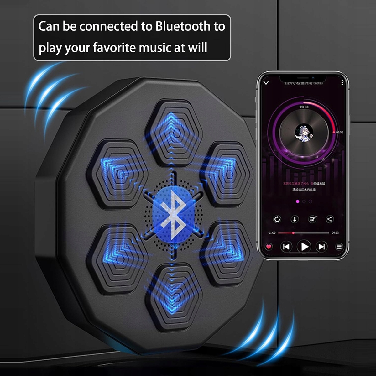 Music Boxing Machine W treningowy Ściana bokserska SelectionOfPl Model a5