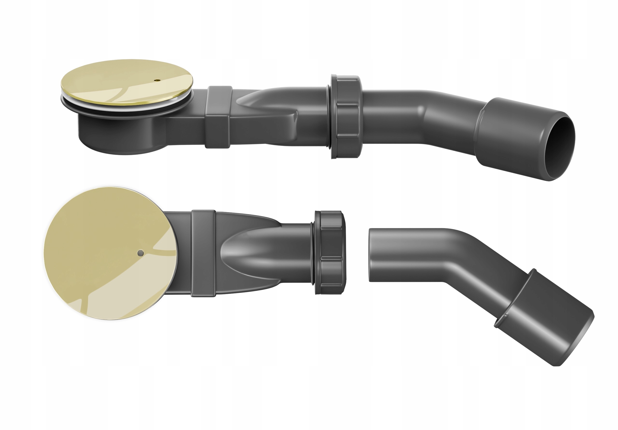 Sifon Pro Sprchovou Vaničku Průměr 115 MM Čištěný Shora Výška 75 MM Víko Zlaté