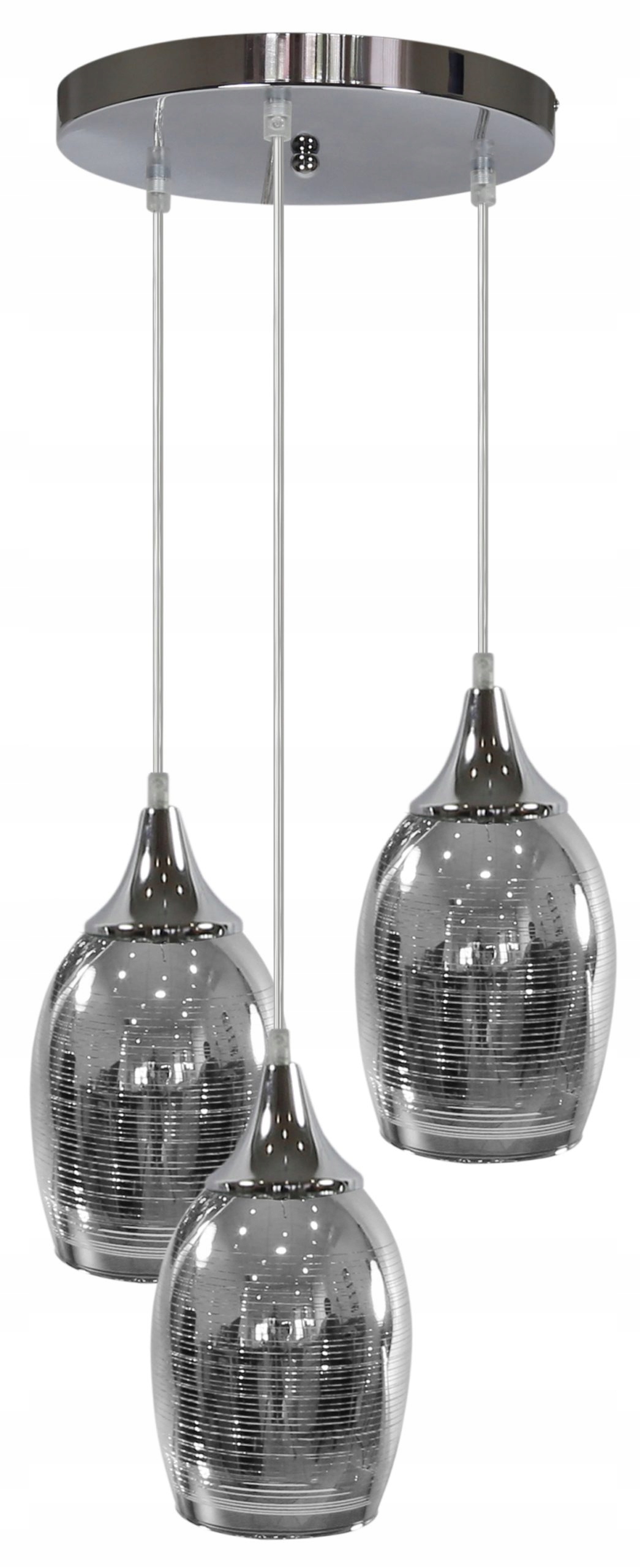 Candellux Marina Závěsná Lampa Talíř 3X60W E27 Chrom 33-60181