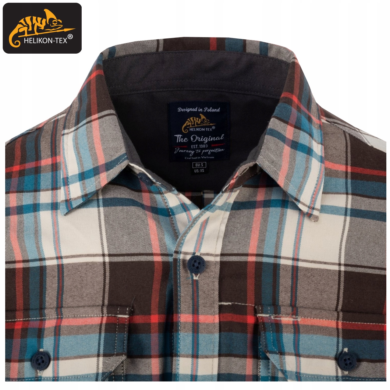 Koszula w Krate Flanelowa Męska HELIKON Casual Taktyczna na co Dzień 3XL Kolor czerwony