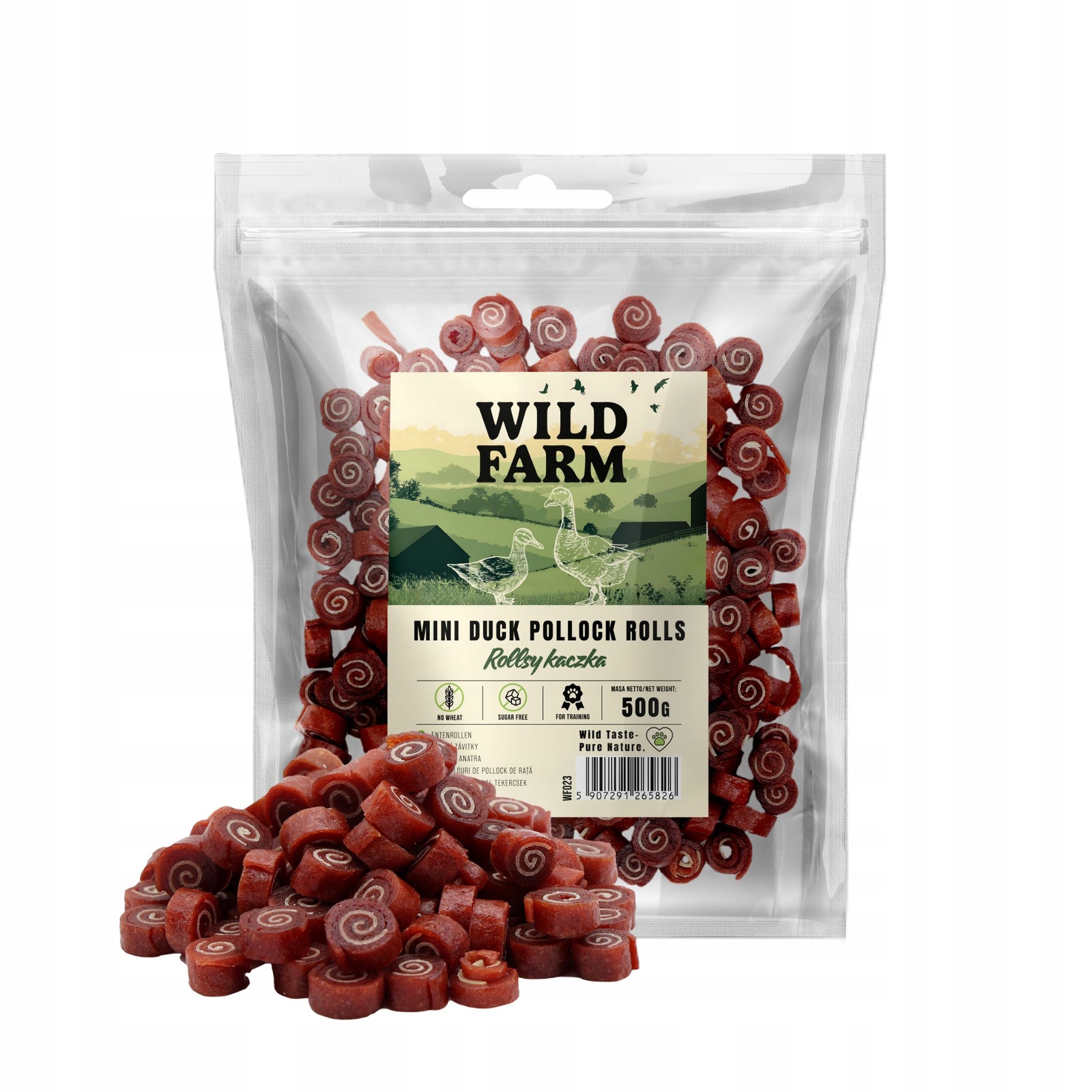 Levně Wild Farm Kachní rolky Psí Pamlsek 500 g