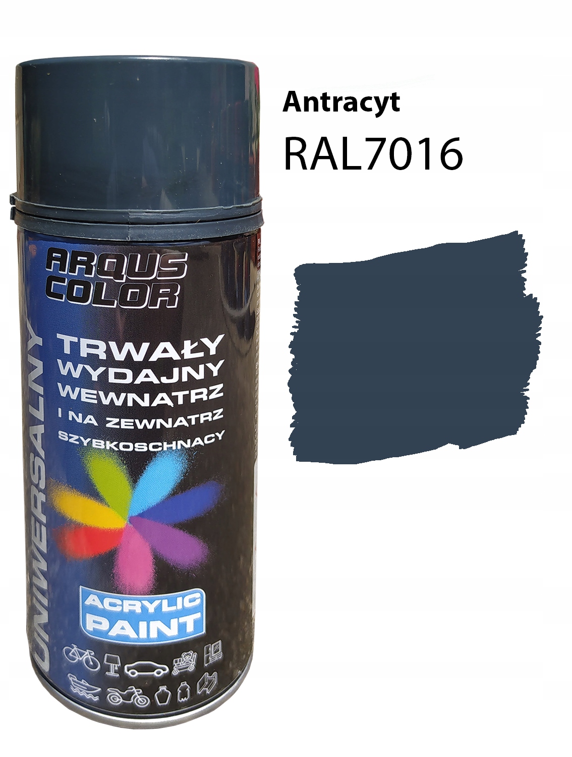 

Lakier akrylowy spray uniwersalny antracyt RAL7016