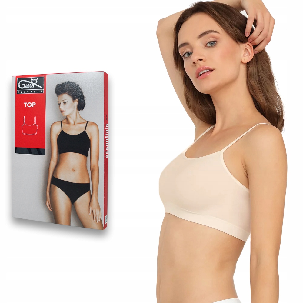 

Gatta Top Basic top wąskie ramiączka beżowy r S