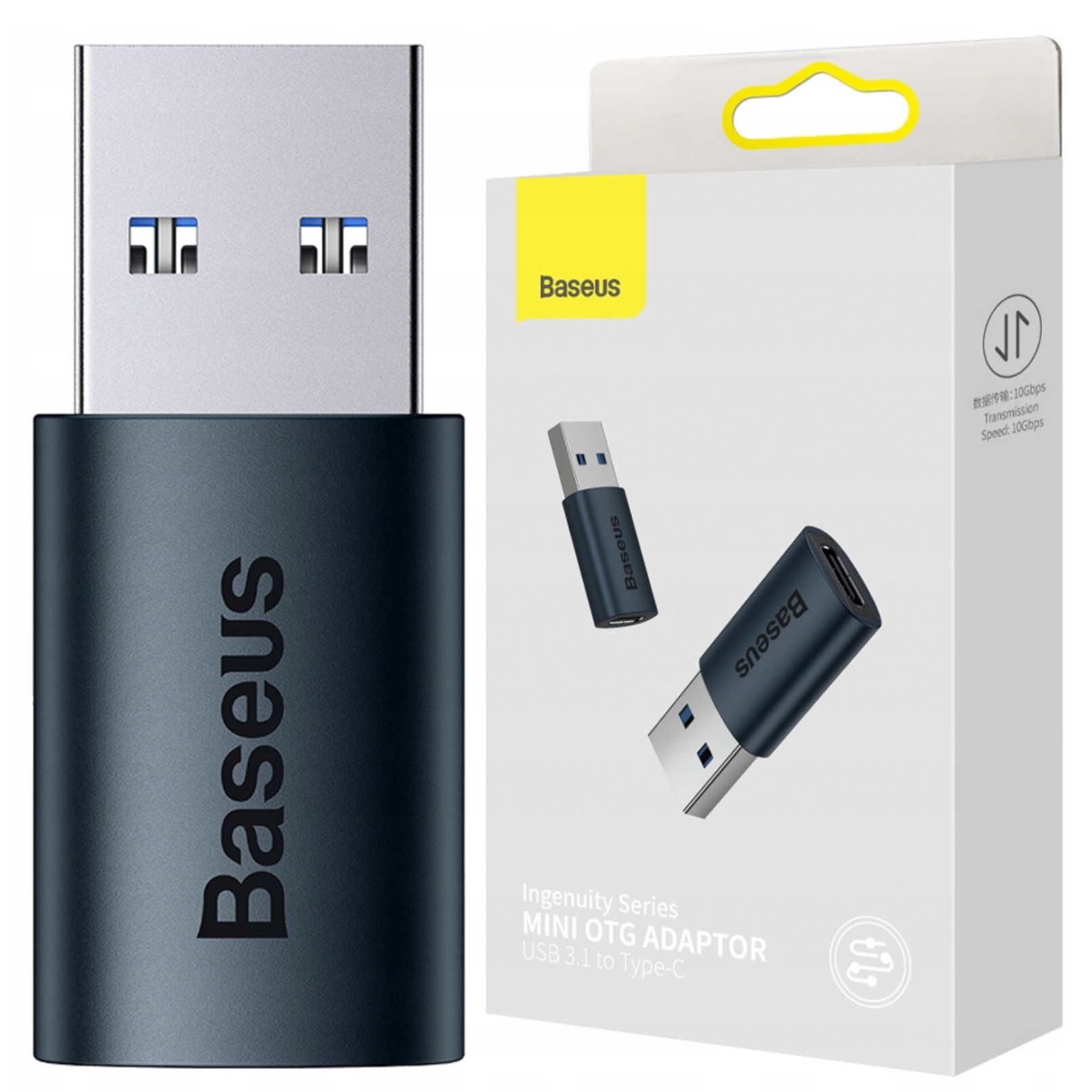 Baseus Przejściówka Usb 3.1 Otg Do Usb Typ C Do Telefonów Macbooków
