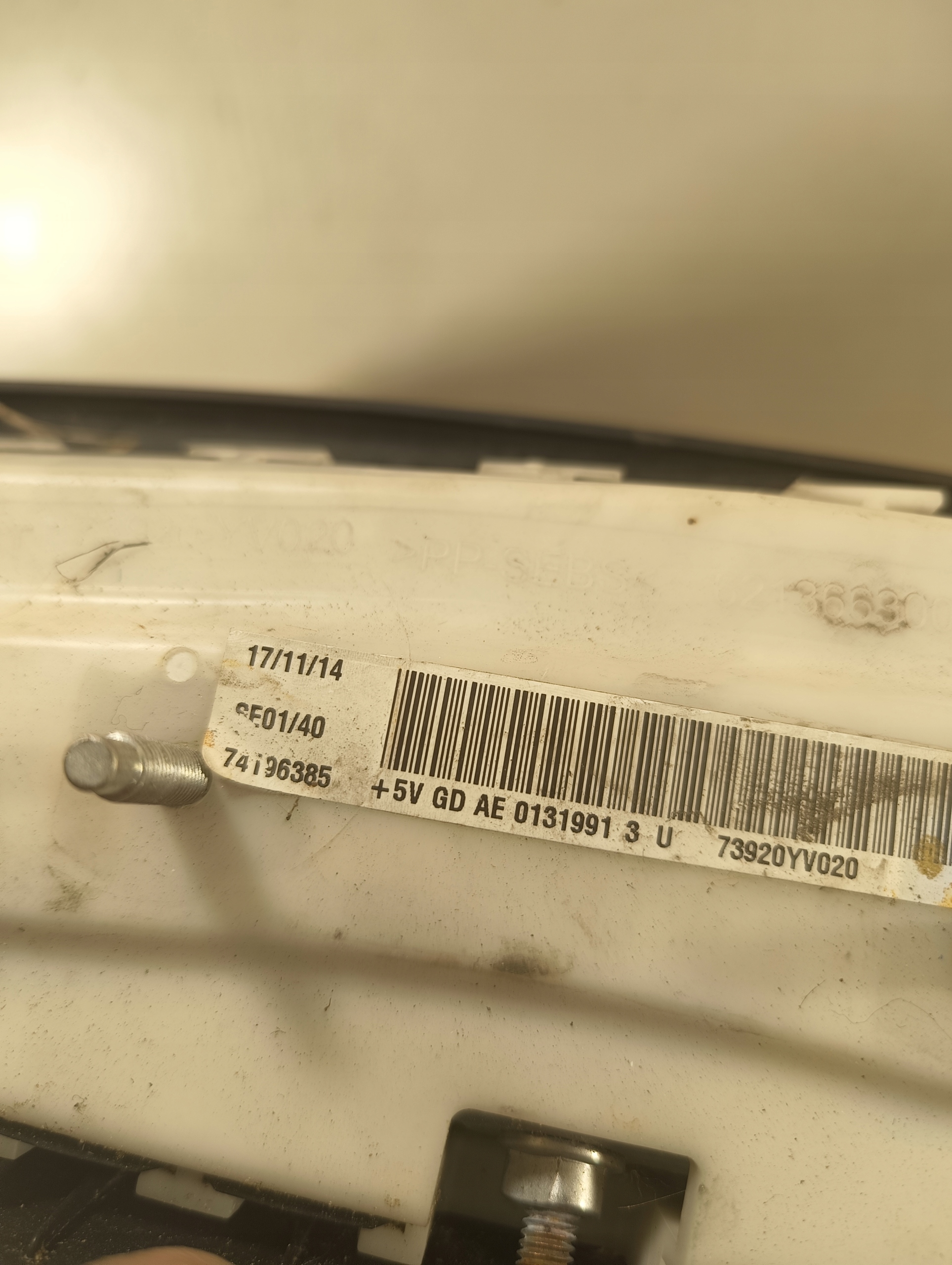 seat airbag left TOYOTA AYGO II
