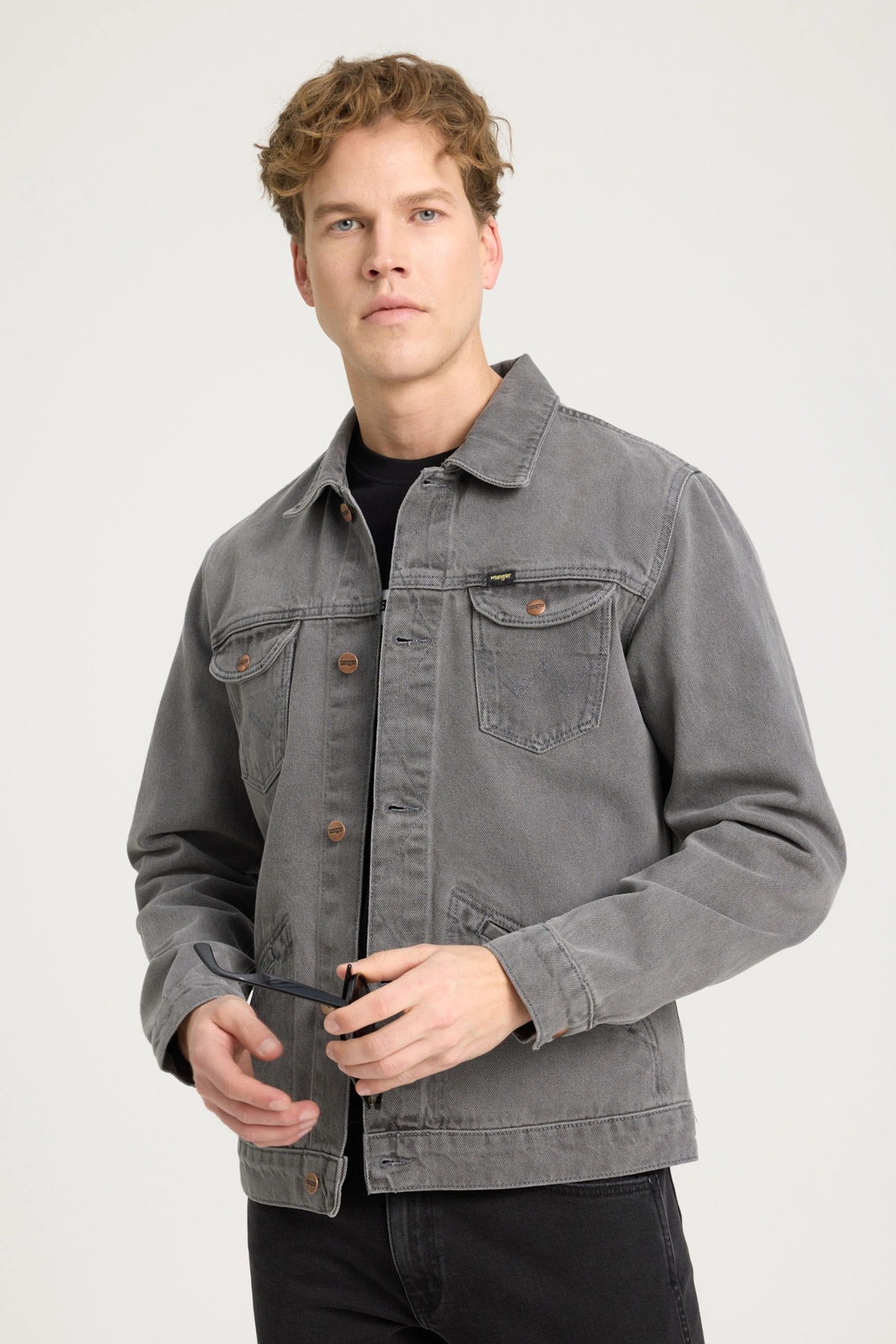 Pánská džínová bunda Wrangler 124MJ Golden Grey 112388644 S