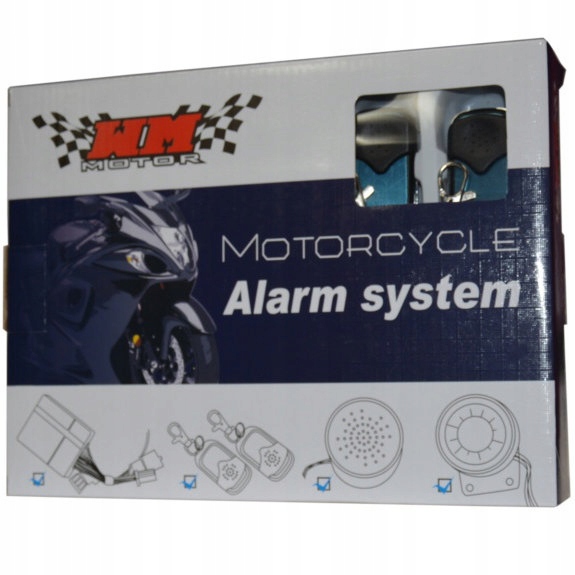 ALARM MOTOCYKLOWY SKUTEROWY syrena glos lektora PL EAN 2000010016747