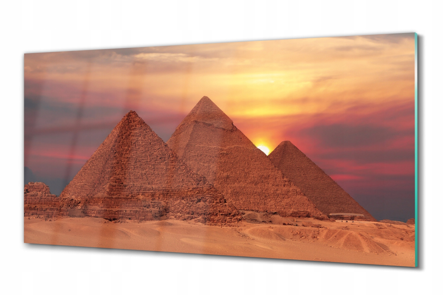 Skleněný obraz do kuchyně Pyramidy Egypt 100x50