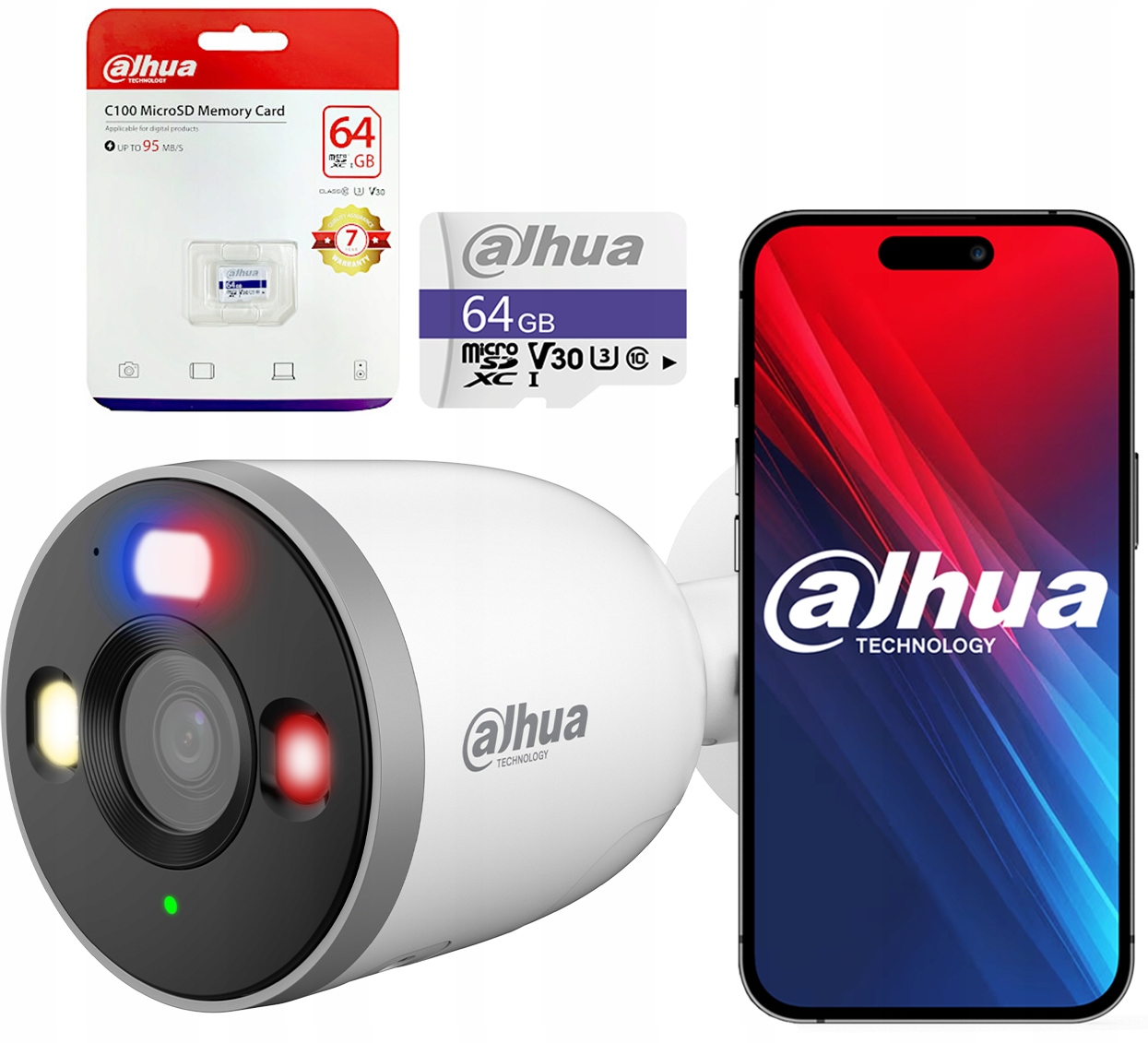 Venkovní WiFi kamera Dahua F3D-PV 3MPx Detekce Aktivní Led ochrana 64GB