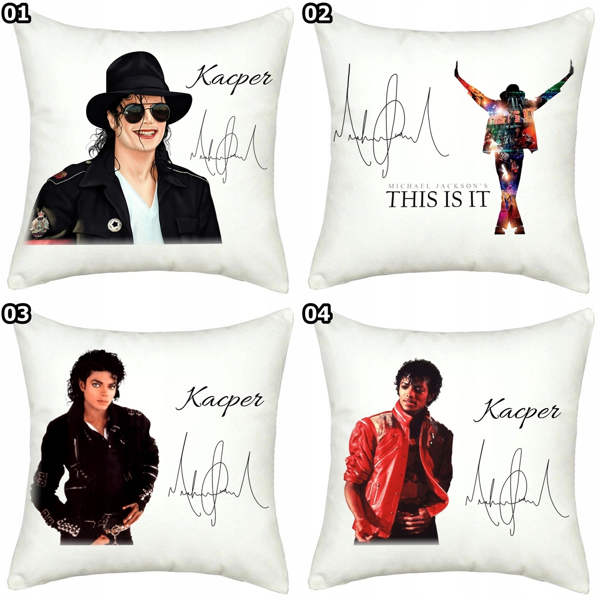 PODUSZKA MICHAEL JACKSON + IMIĘ Szerokość produktu 40 cm