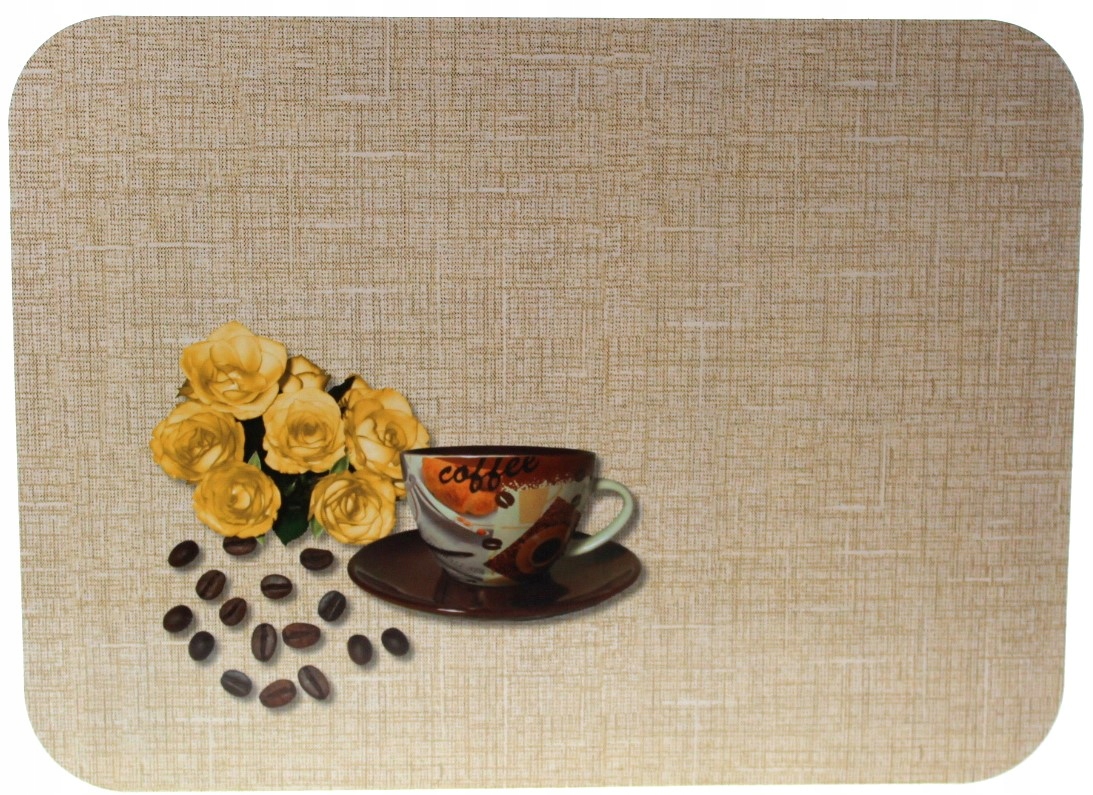 

Mata Coffee żólte róże podkładka laminowana