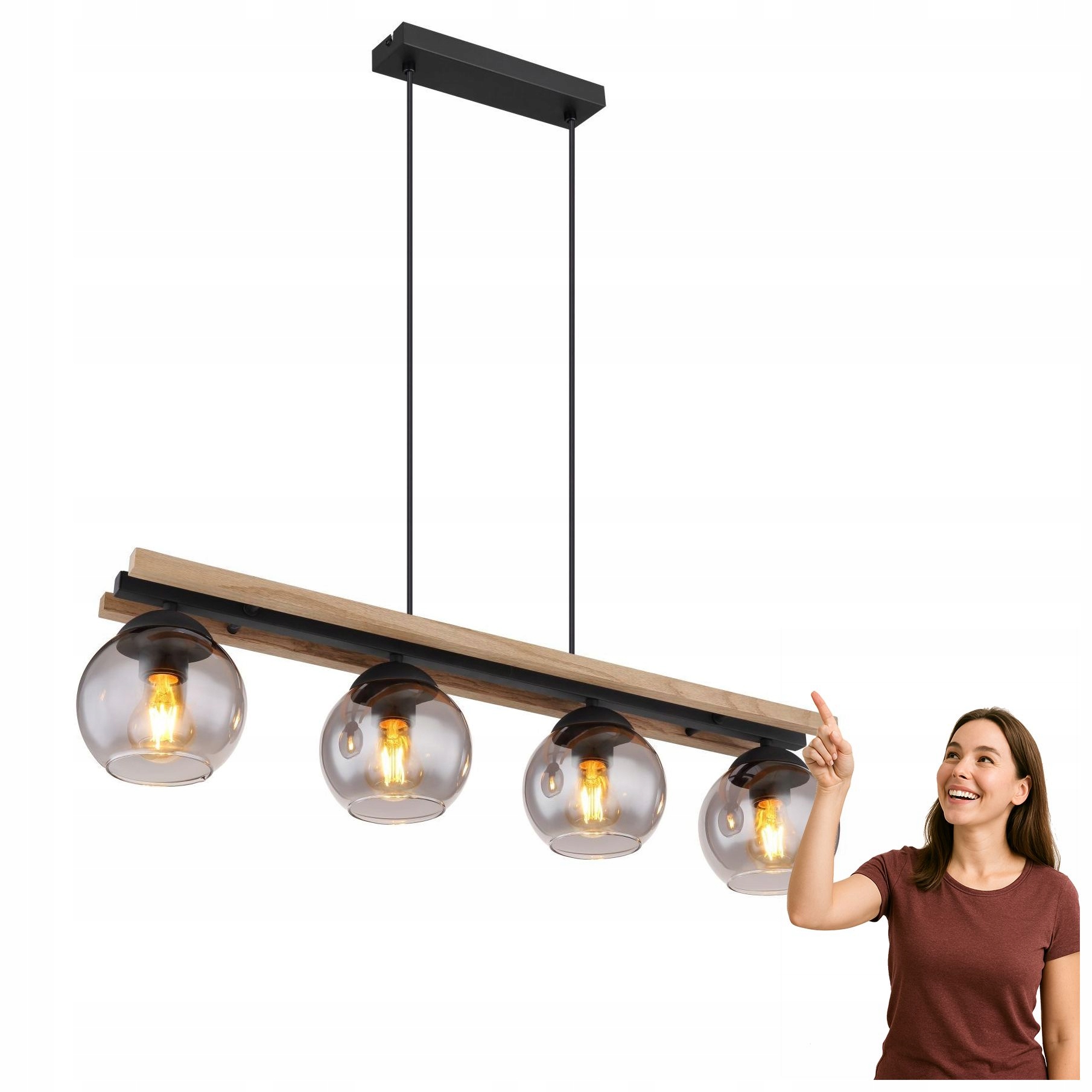 Závěsná lampa Conni 15569-4HW Globo