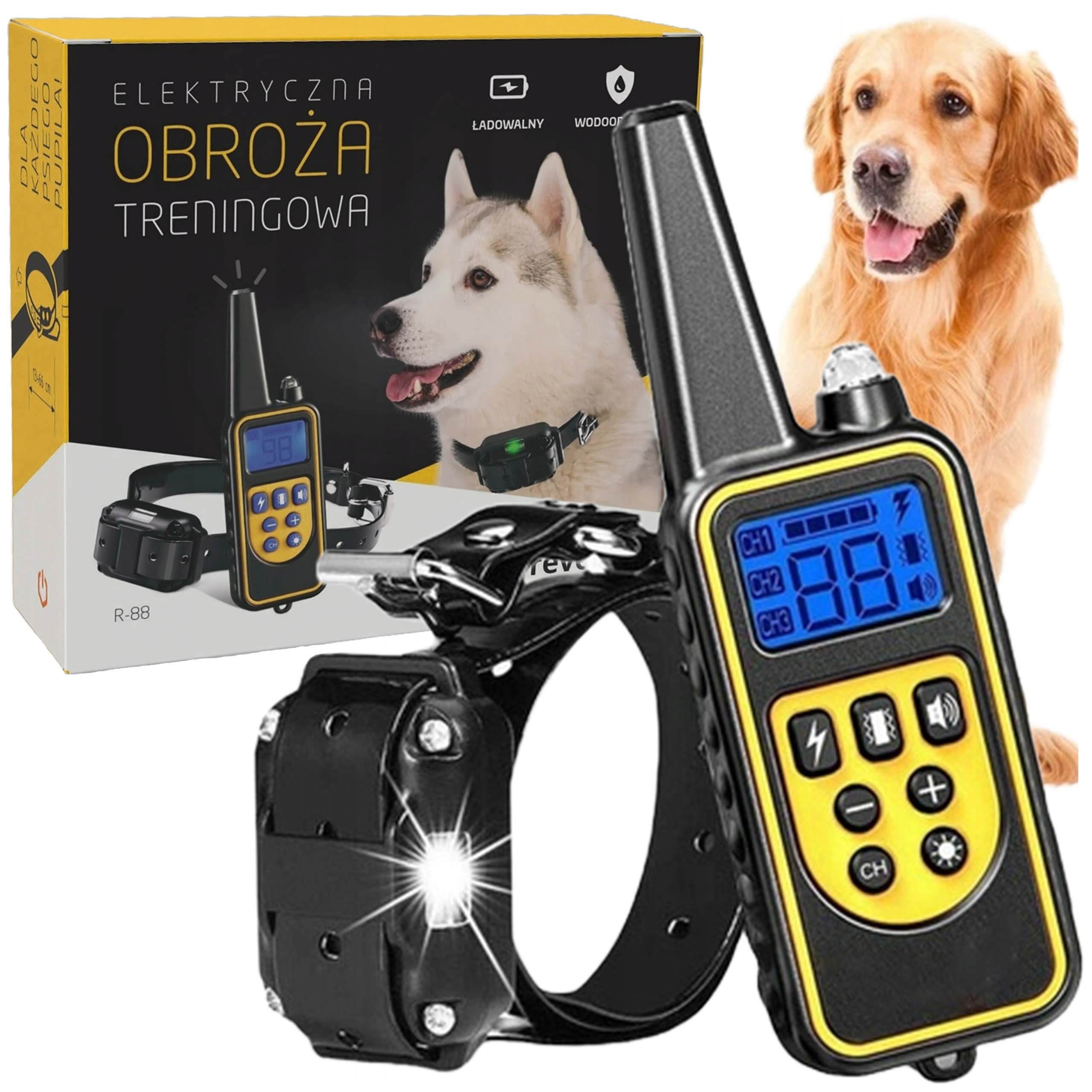 Elektrický Obojek Pro Psa Výcvikový S Dálkovým Ovládáním Pro Výcvik Velký Dosah