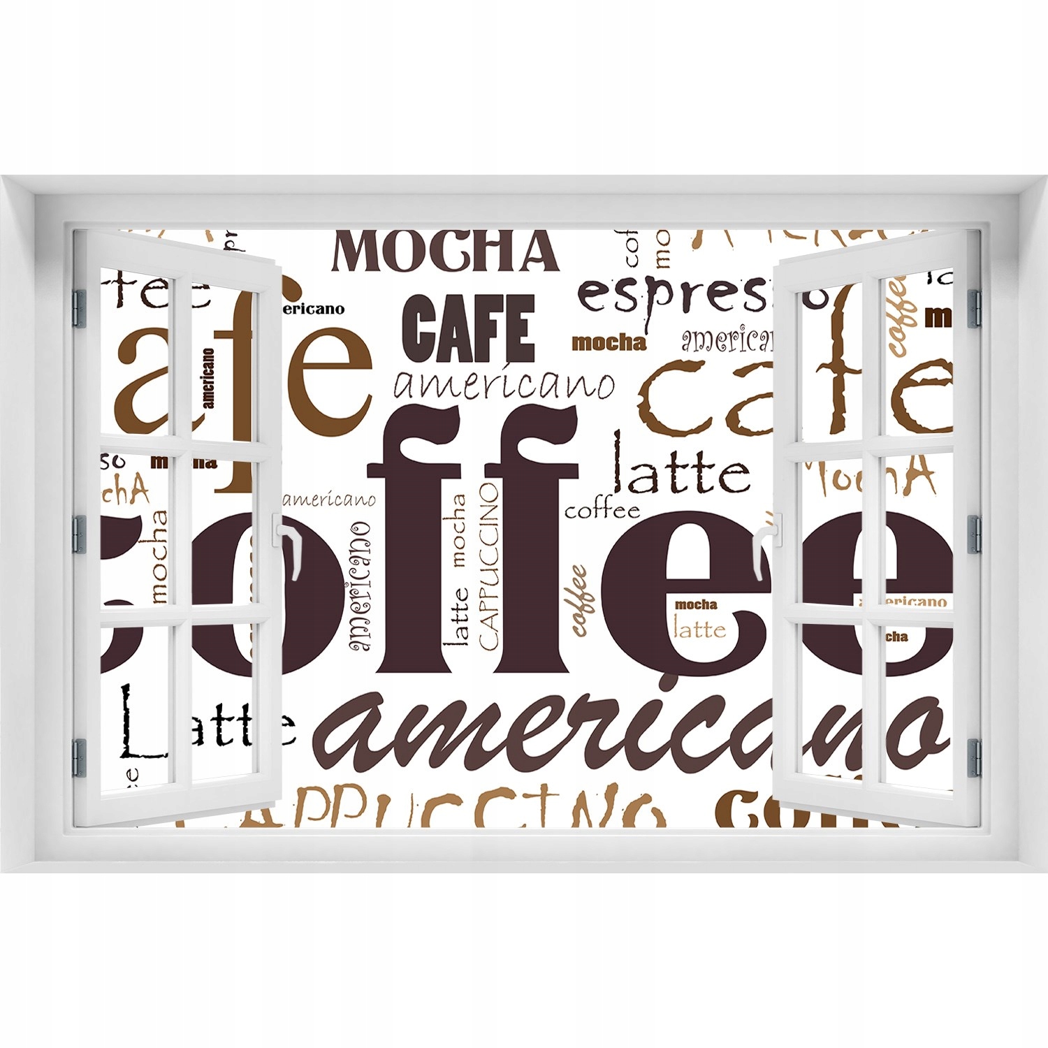 

Fotoobraz Naklejka ścienna 3D Okno Kawa 150x100