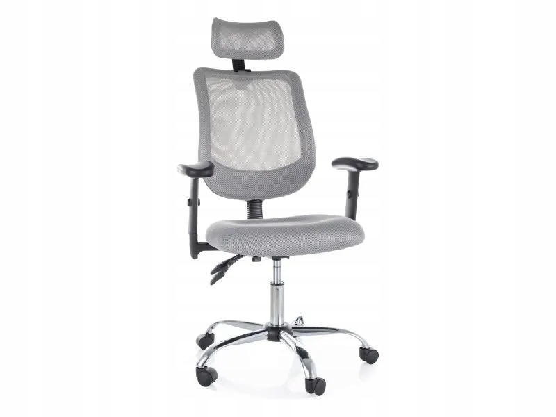 FOTEL OBROTOWY Q-118R SZARY