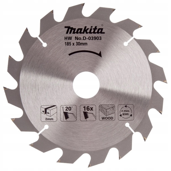 

Makita Tarcza Hm Do Drewna 185 X 30 16Z D-03903