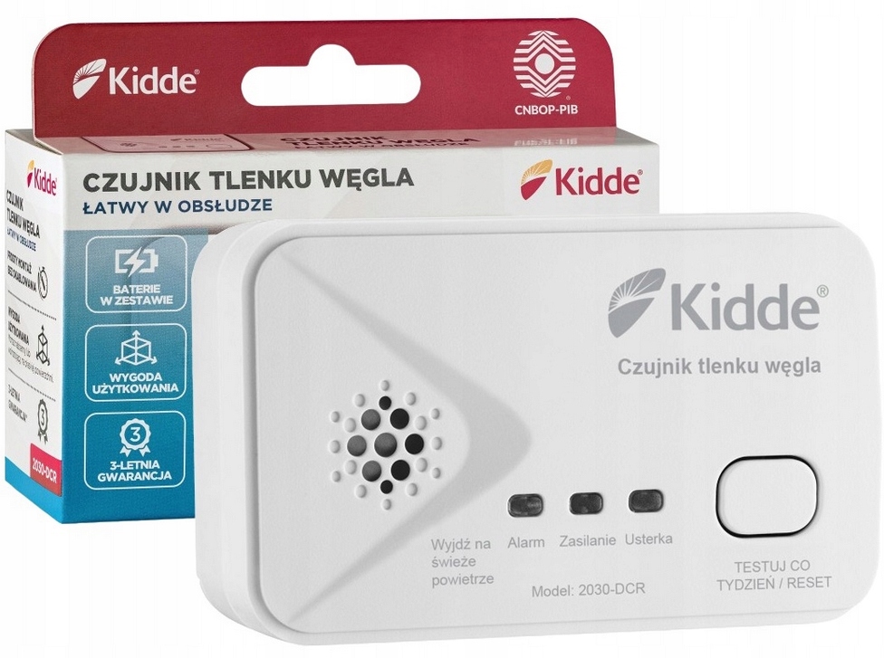 Senzor Oxidu Uhelnatého 2030-DCR Polská verze Čadový detektor Sensor Elekt Kidde