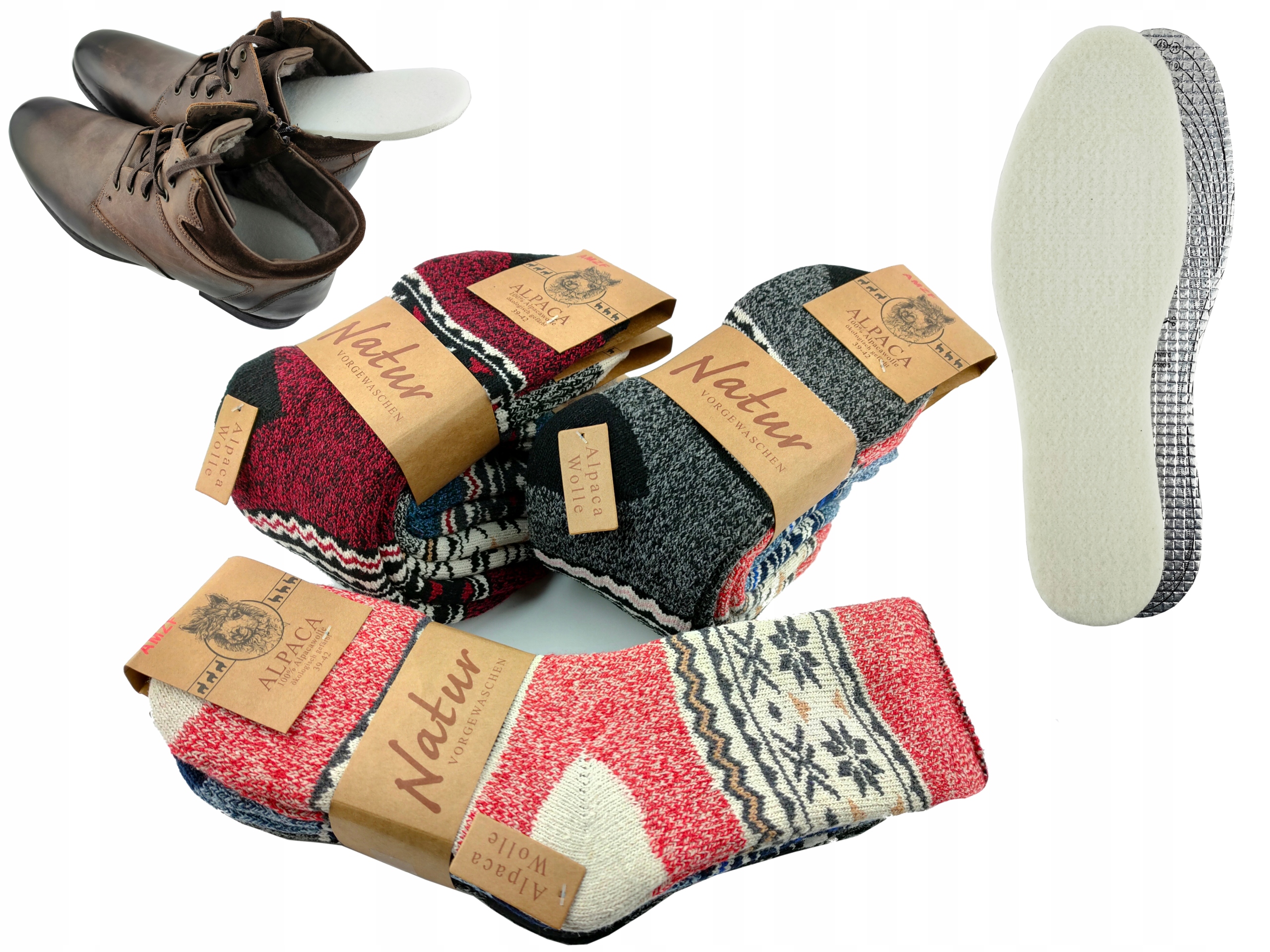 

9X Skarpety Wełniane Alpaka +alu Termo Max do -40C