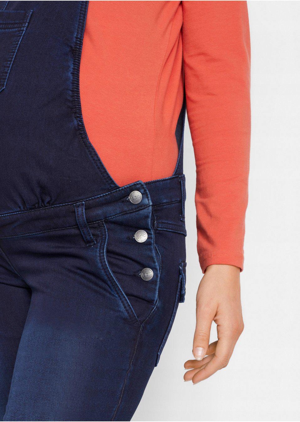 Bonprix 40 _DYI SPODNIE JEANSOWE CIĄŻOWE Z WĄSKĄ NOGAWKĄ Kolor niebieski