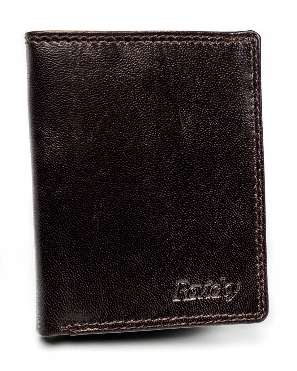 

Mały porządny skórzany portfel męski Rovicky Rfid