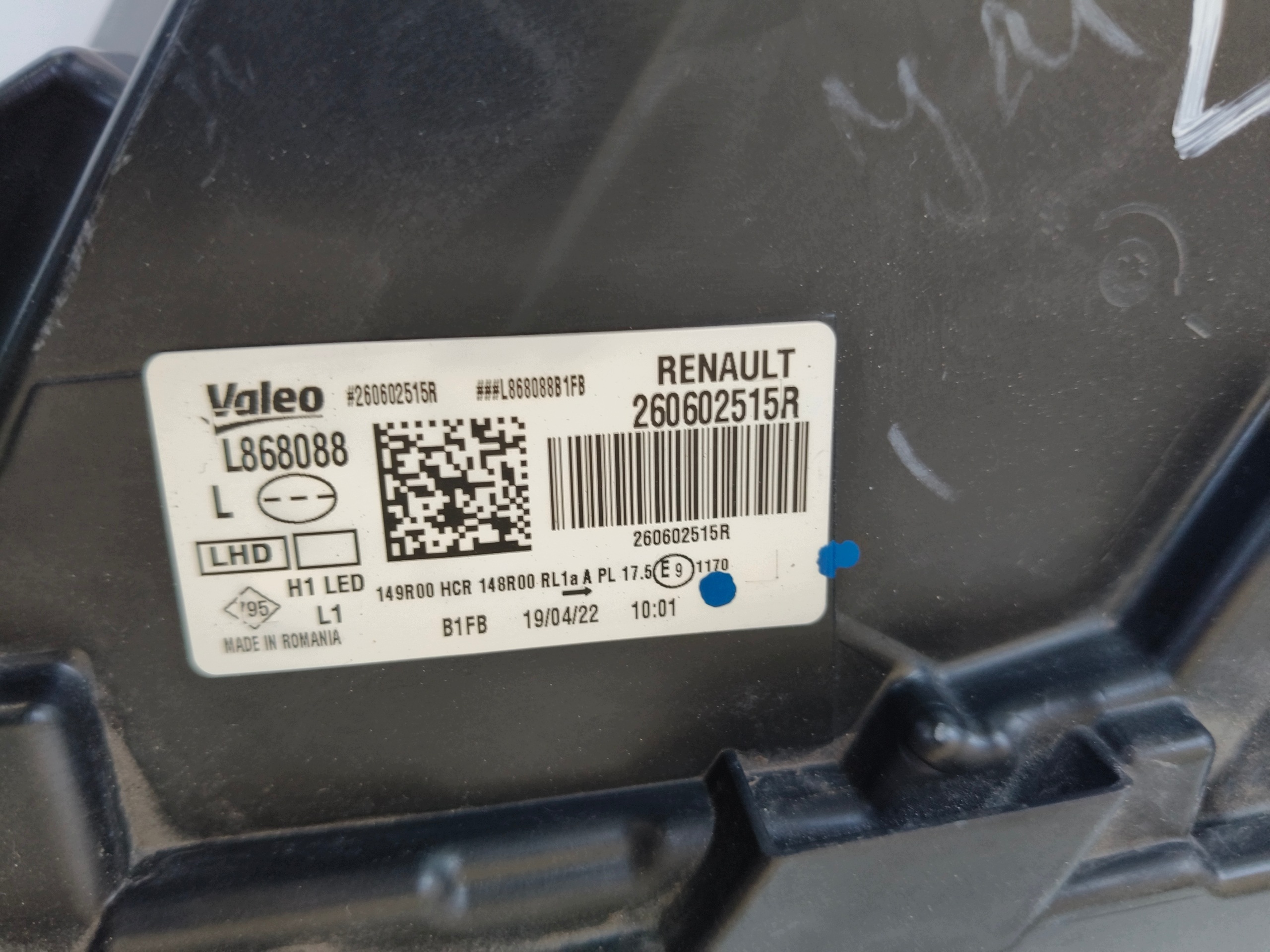 light left REFLEKTOR DACIA DUSTER II 21- LIFT FULL LED