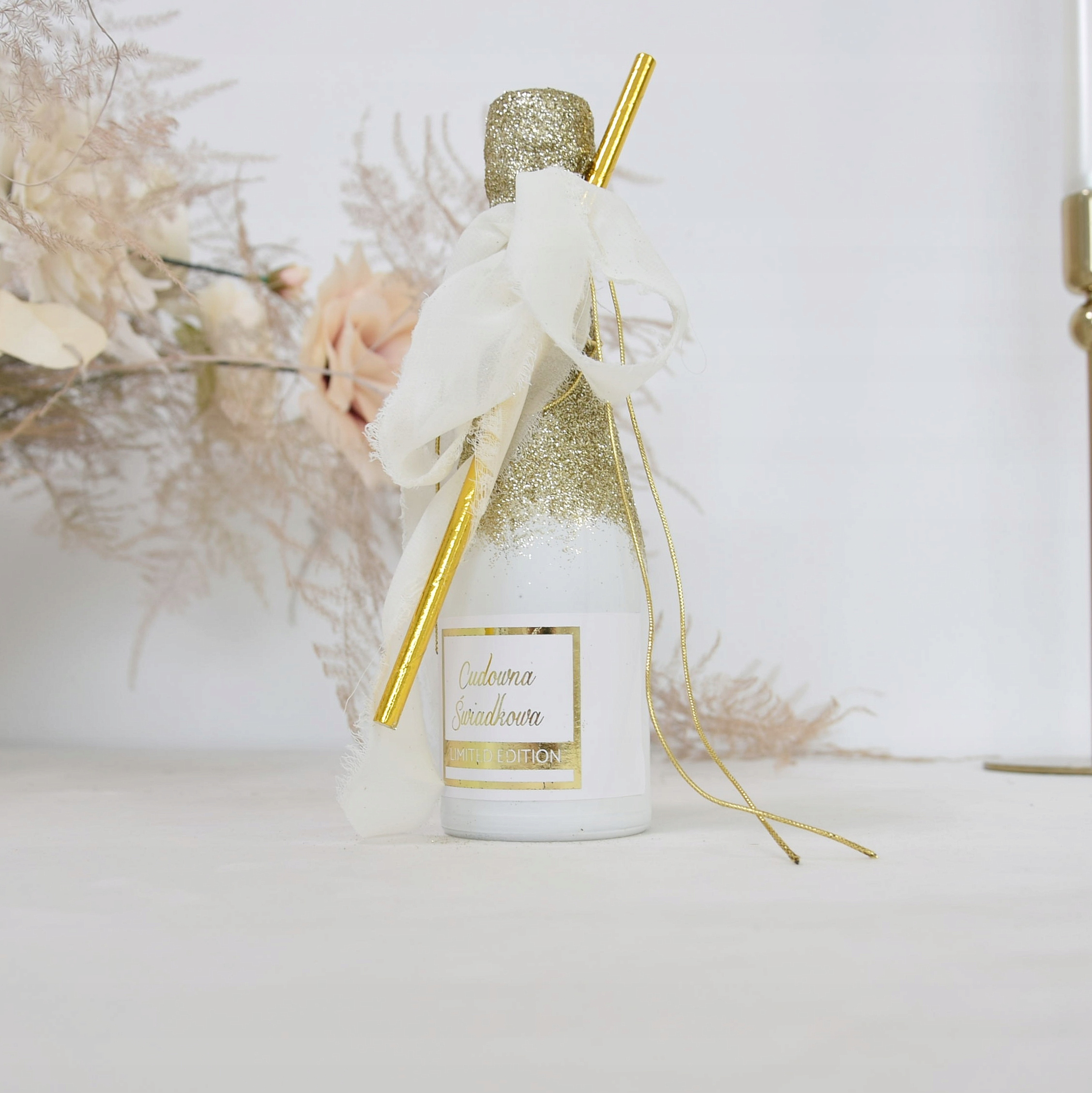 Podziękowanie dla świadkowej ślub box prezentowy B Zdobienie brak