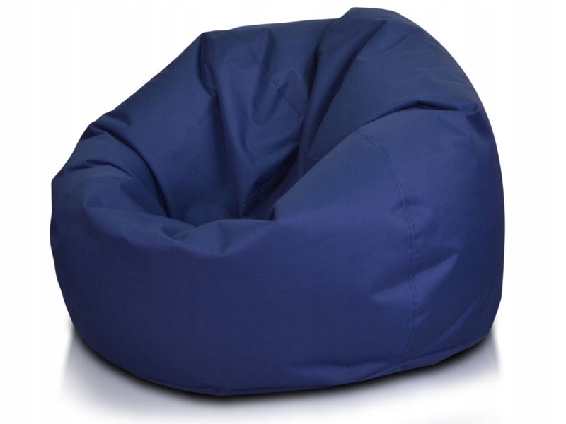 90x50 cm Tmavě Modrá Taburet Do Pokoje Velký Pytel Sako Pohodlné Sedadlo Relax