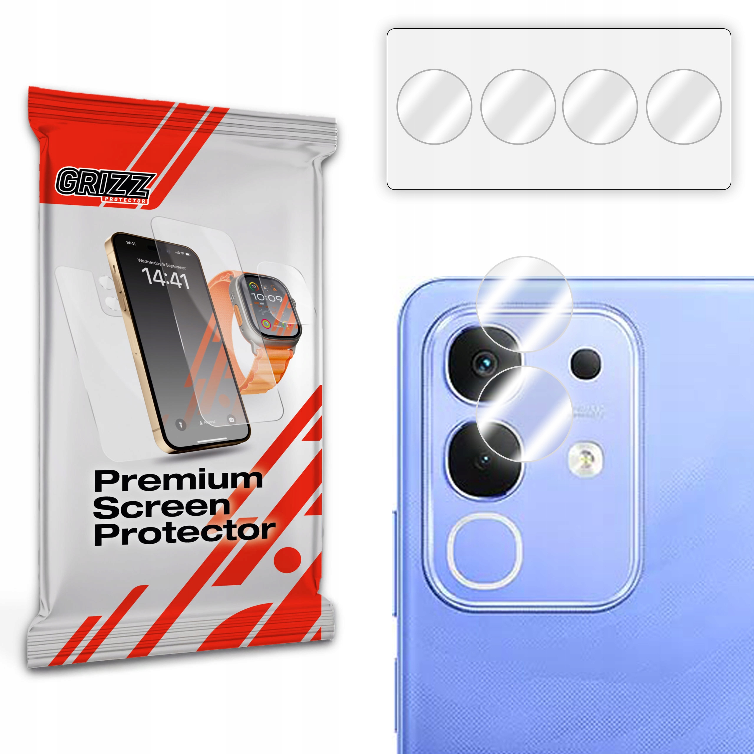 2-PAK Hybrydowe szkło ochronne na aparat do Vivo iQOO Z10x