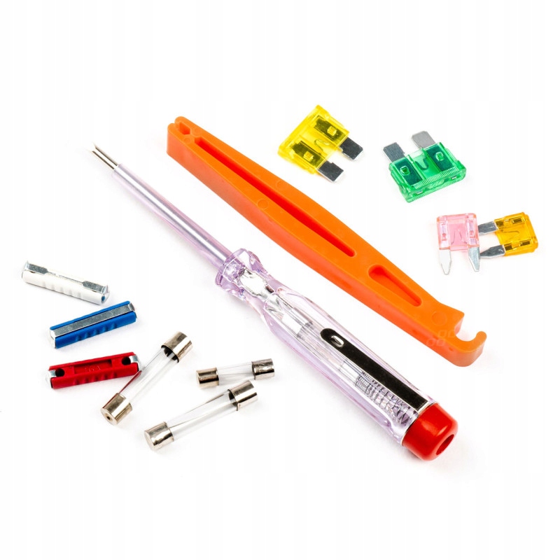 ZESTAW BEZPIECZNKÓW SAMOCHODOWYCH CHWYTAK PRÓBNIK 28EL. BEZPIECZNIKI Marka Amio