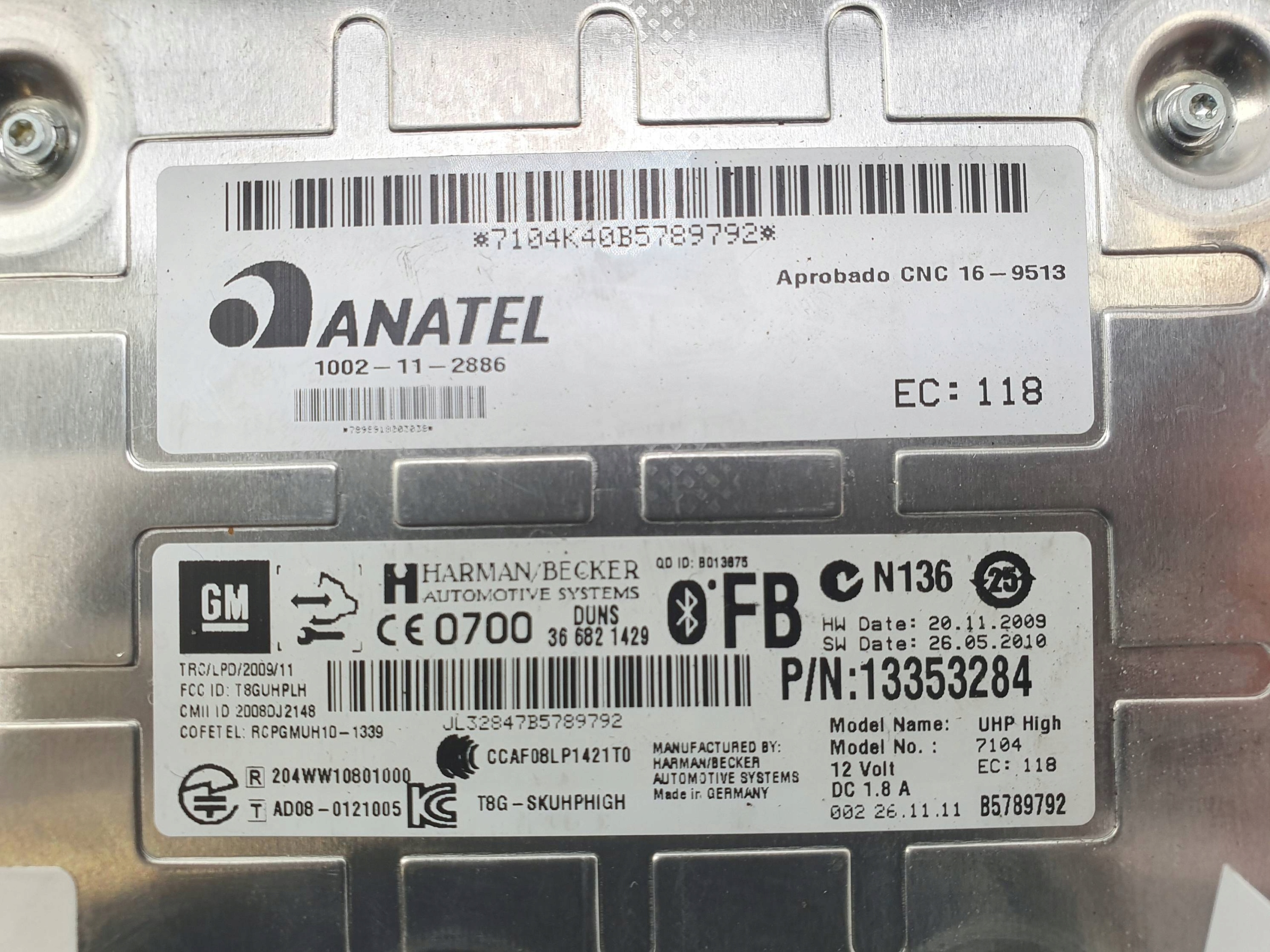 modul BLUETOOTH 13353284 OPEL INSIGNIA A