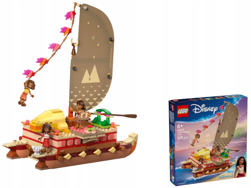 Lego 43270 Disney Kajaková sada dobrodružství Vaiany 6+ 529ks