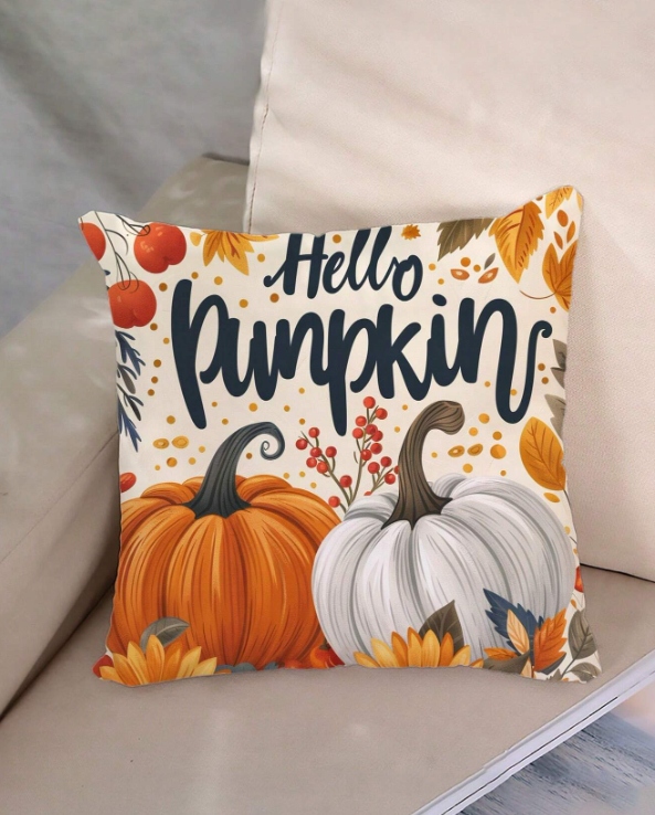 JESIENNE POSZEWKI NA PODUSZKĘ KOMPLET ZESTAW 45x45 CM 2 SZT JESIEŃ DYNIE Marka inna