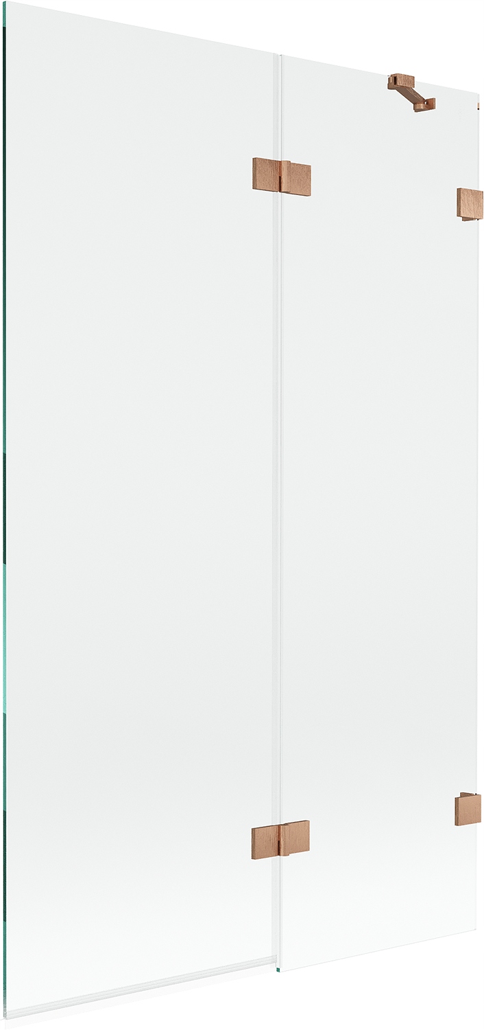 Mexen Lunar vanová přepážka 2-křídlová pravá 110 x 150 cm, transparentní, k