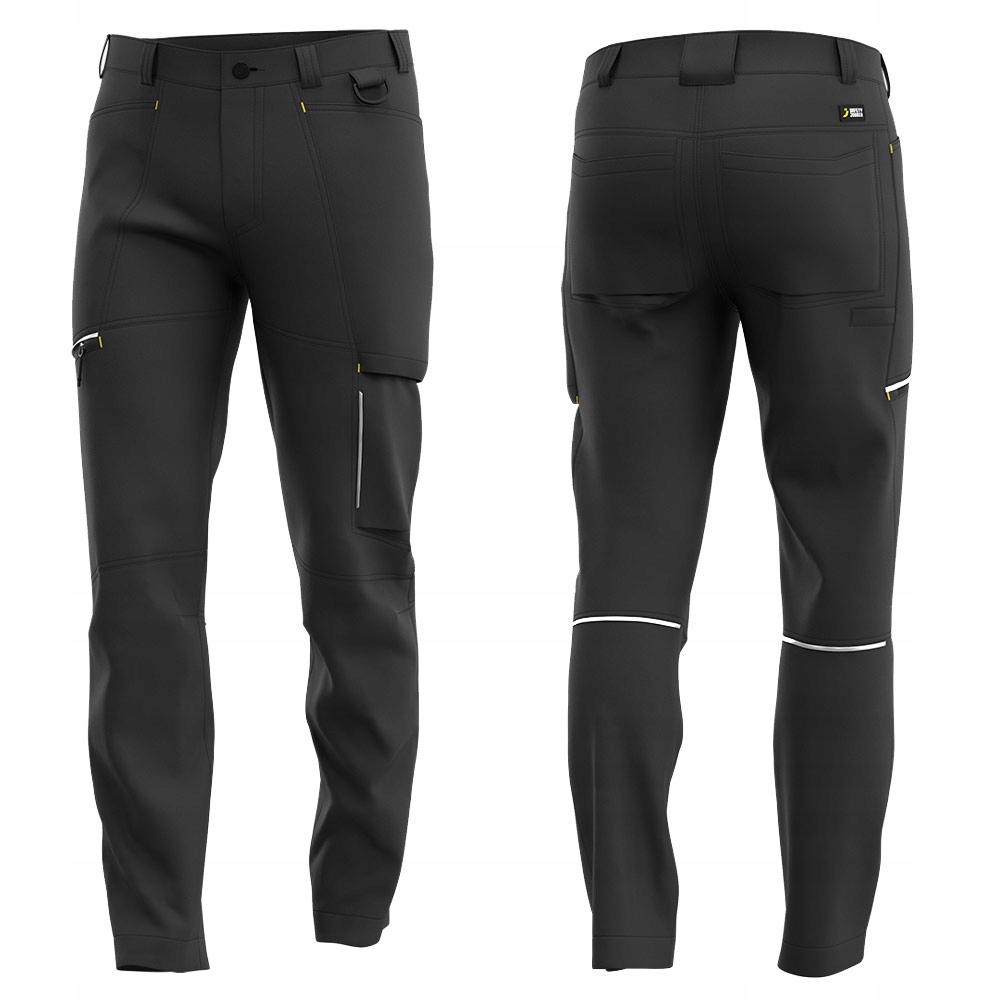 Spodnie Robocze Deneb Stretch Elastyczne Męskie Szare 50