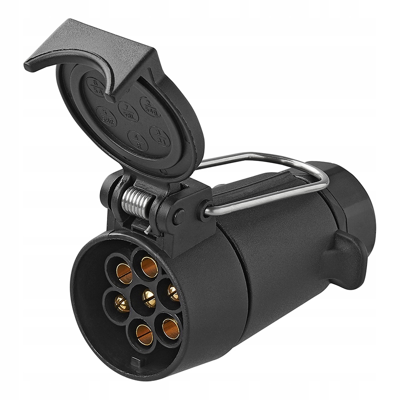 GNIAZDO 7 PIN przyczepy, haka, z hakiem oczkiem