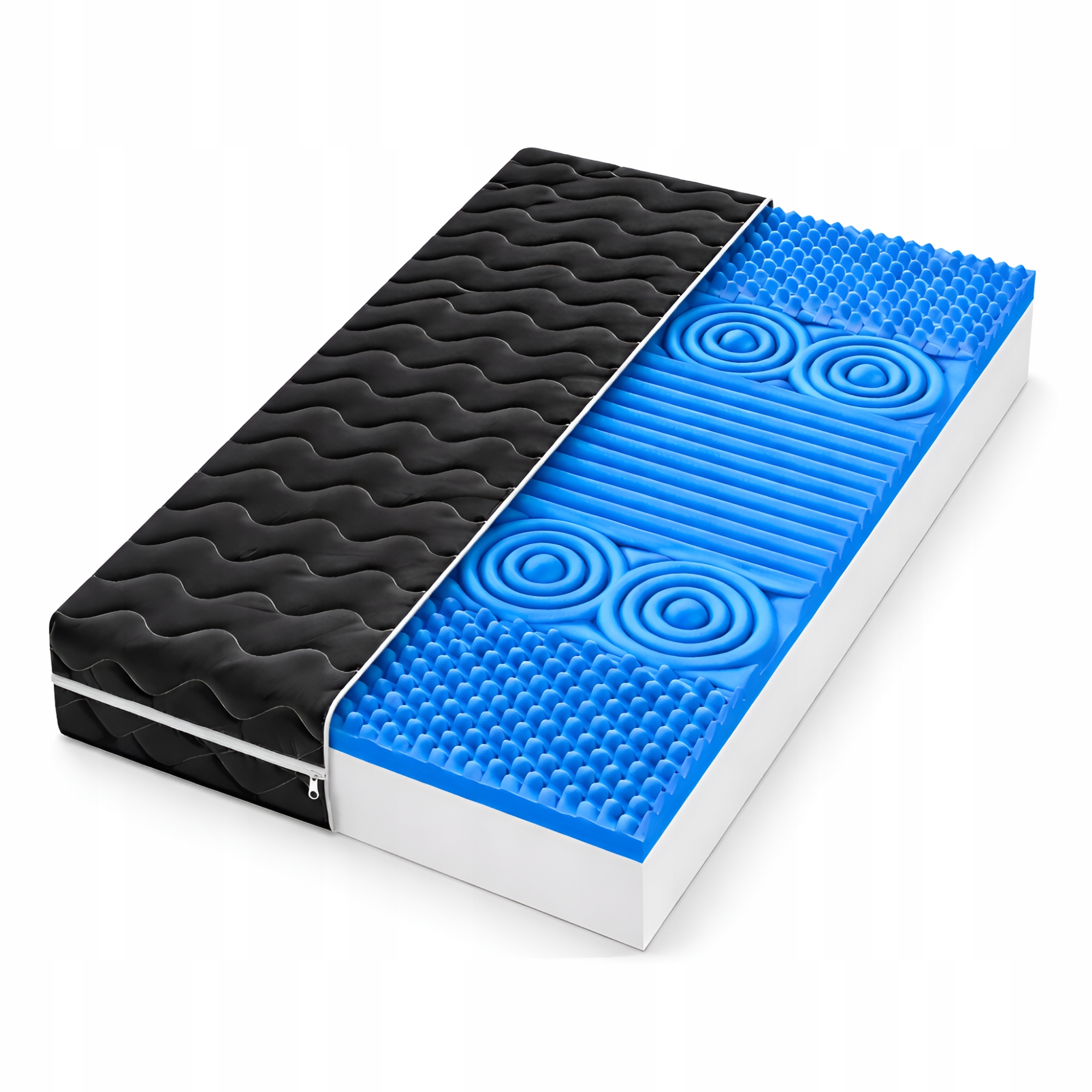 Materac Masujący 115x190 Czarny T25 H3 Pianka profilowana Hr Antyalergiczny