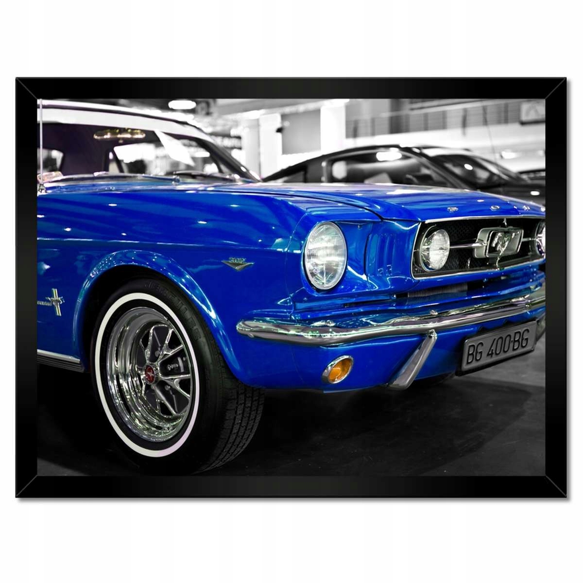 Plakáty v rámu 40x30 Modrý Ford Mustang