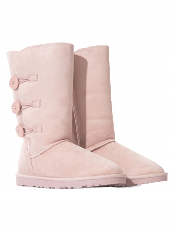 Blackfield Zimní Růžové Sněhule S Knoflíky A Zateplením 36 3EA