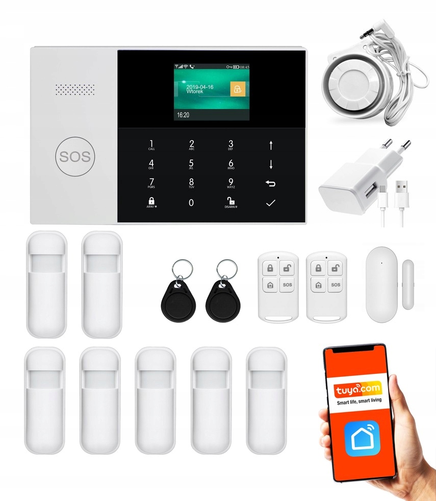 Bezdrôtový alarm gsm HXA005 R7 WiFi Poľský